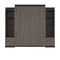 Bestar Orion 104W Queen Murphy Bed and 2 Narrow Shelving Units with Drawers (105W), Bark Gray & Graphite 116885-000047 - alternate 4